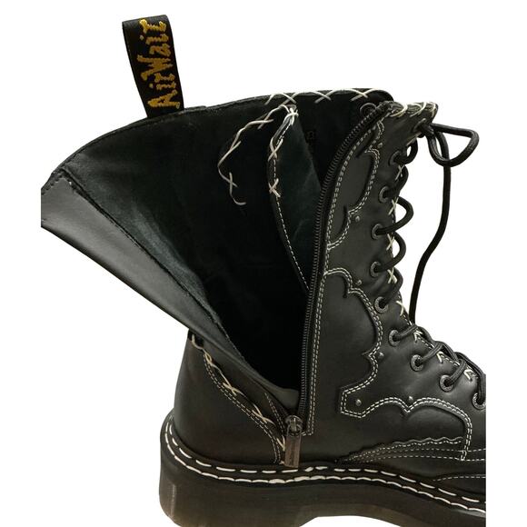 Dr. Martens Jadon Hi Boot Gothic Americana Leather Platforms Black Men’s Size 14